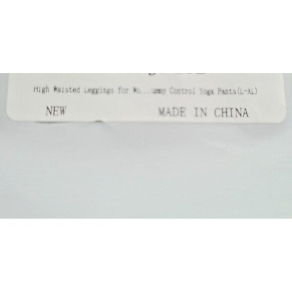 NEW Womens Black High Waisted Yoga Pants Size L-XL Tummy Control Workout Pull On - Picture 5 of 7